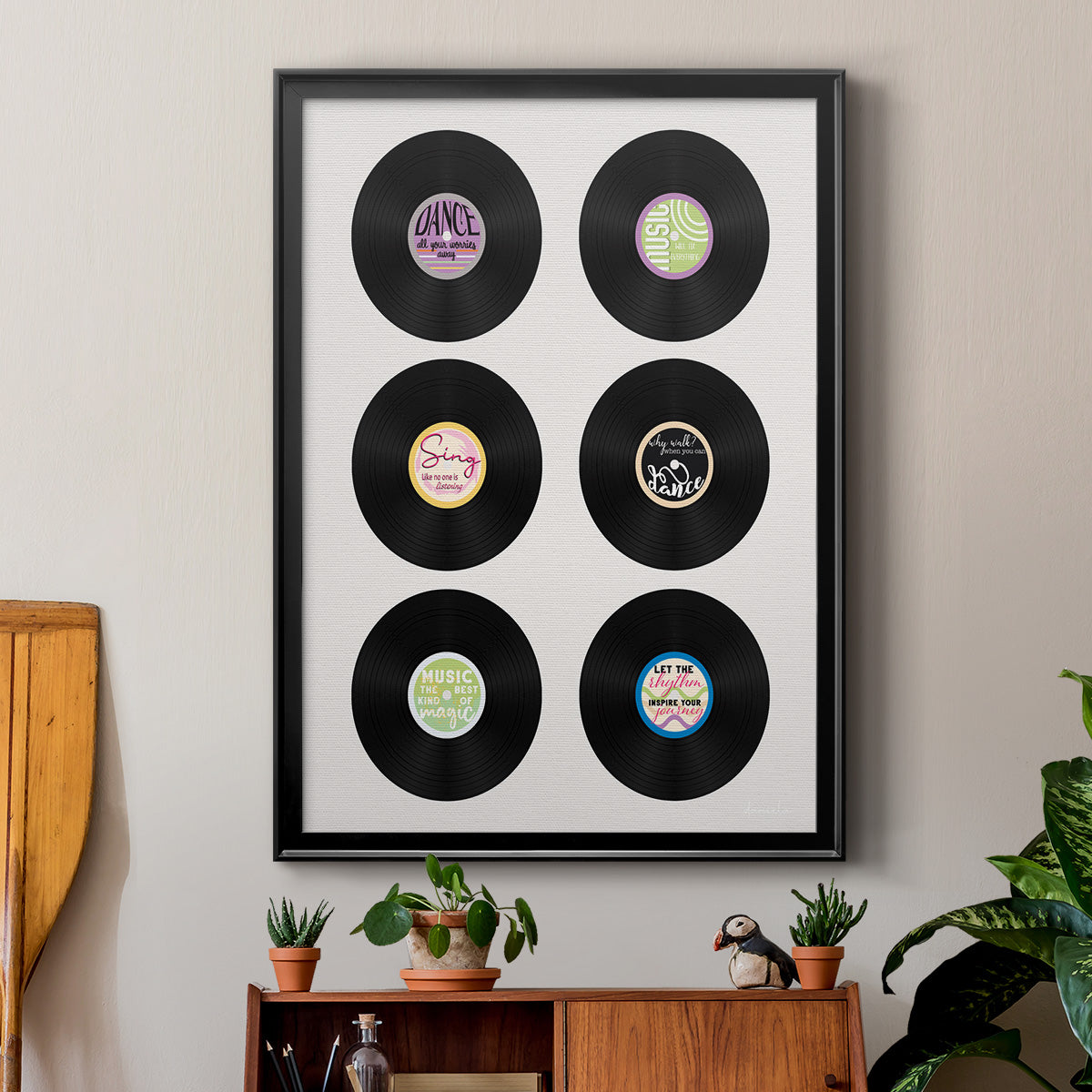 Vinyl Inspiration - Modern Framed Canvas Print