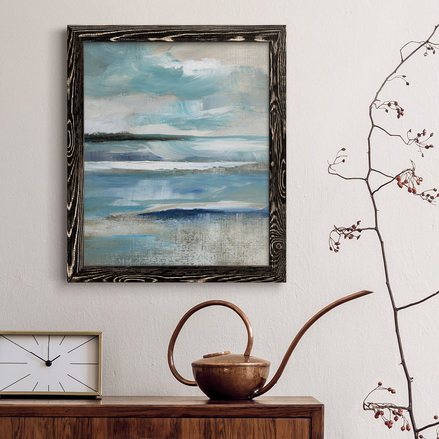 Distant Drama I - Premium Canvas Framed in Barnwood - Ready to Hang