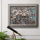 Modern spring dogwood flower photograph in an ornate vintage silver frame displayed in a light-toned interior setting.