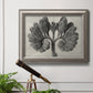 Monochrome botanical plant study photograph by Karl Blossfeldt in an ornate vintage silver frame displayed in a light-toned interior setting.