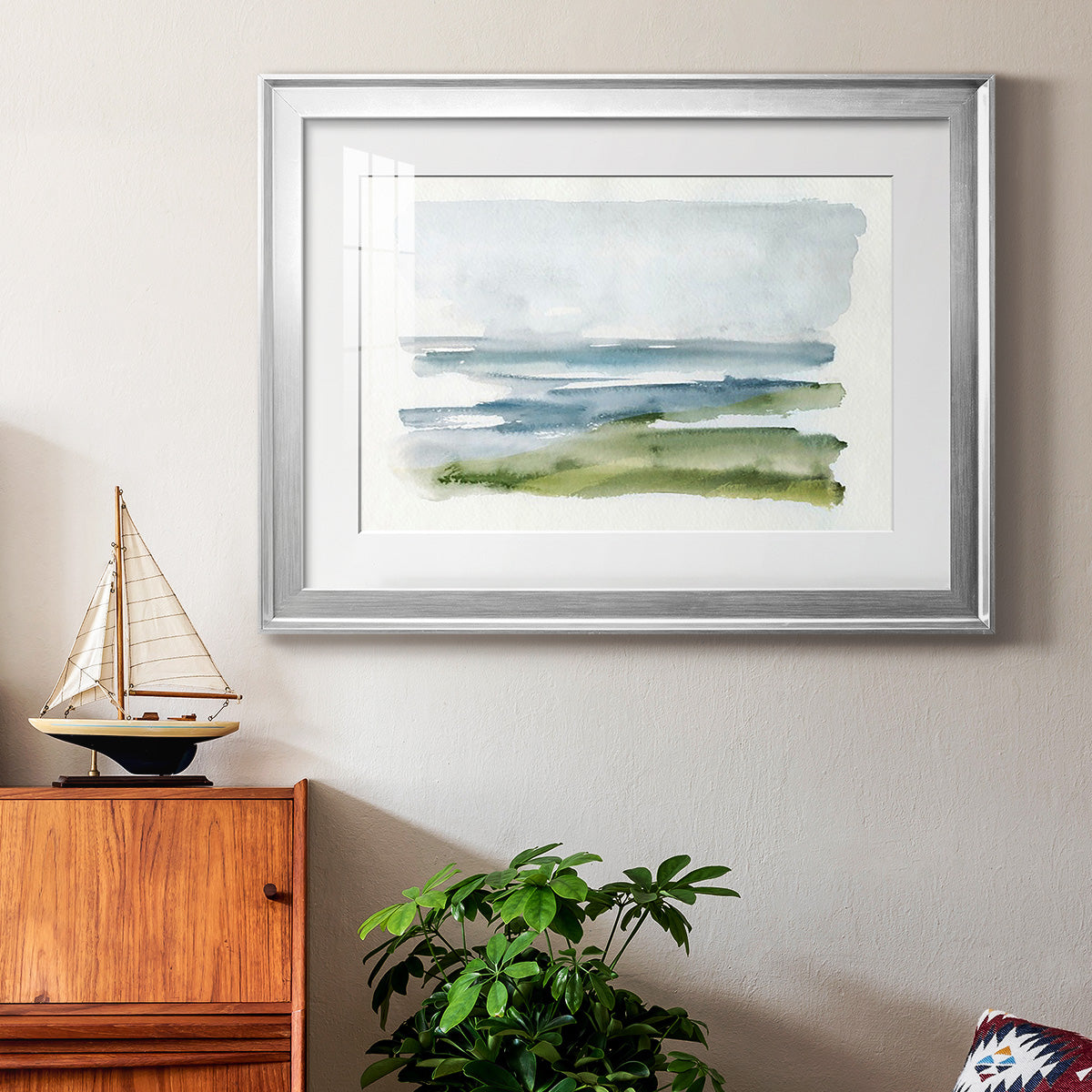 Coastline Splash I Premium Framed Print - Ready to Hang