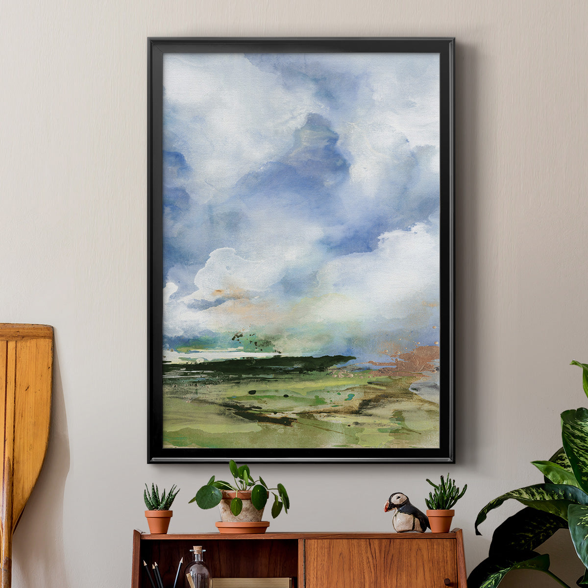 Spring Air II - Modern Framed Canvas Print