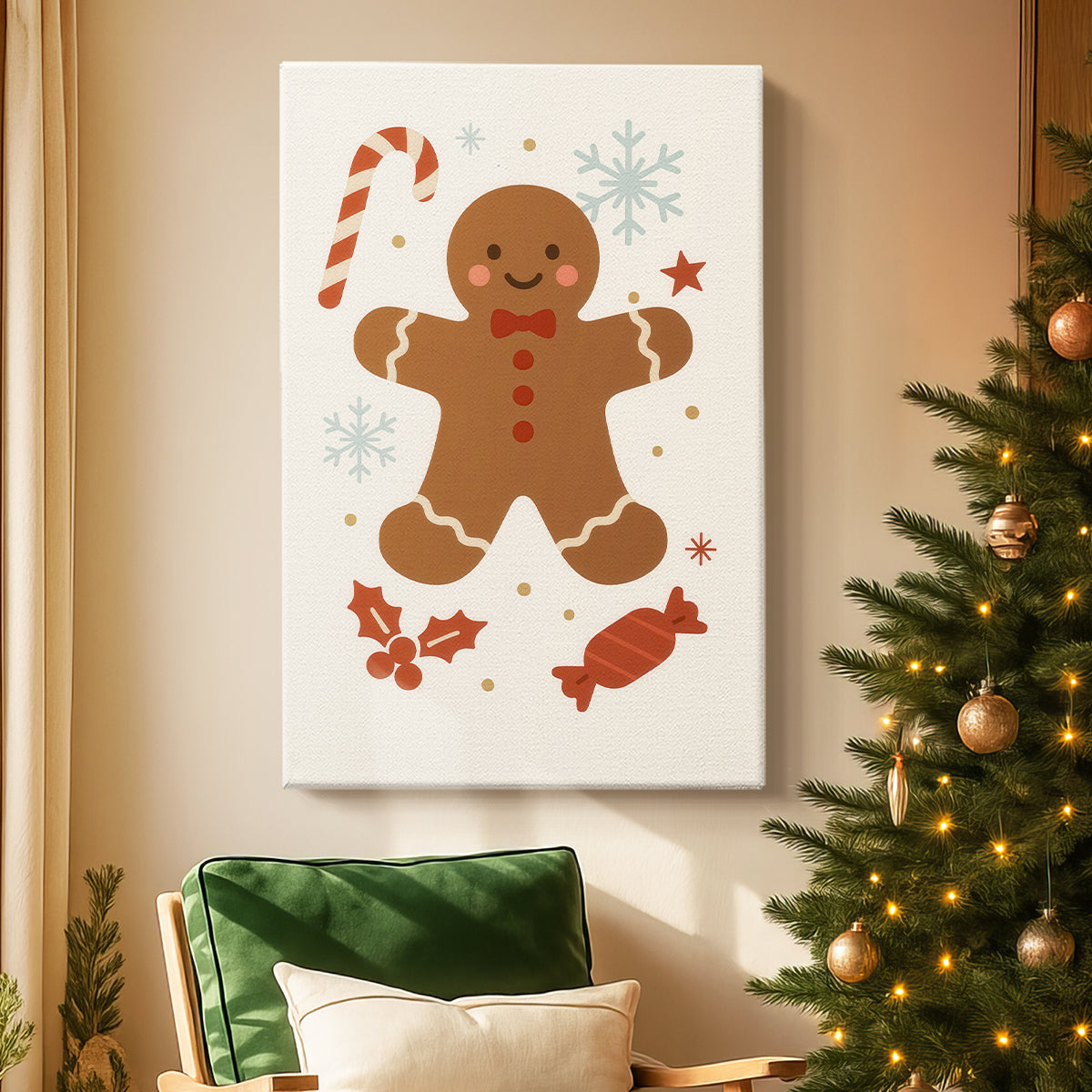 Night of Golden Sleigh - Canvas Art Print