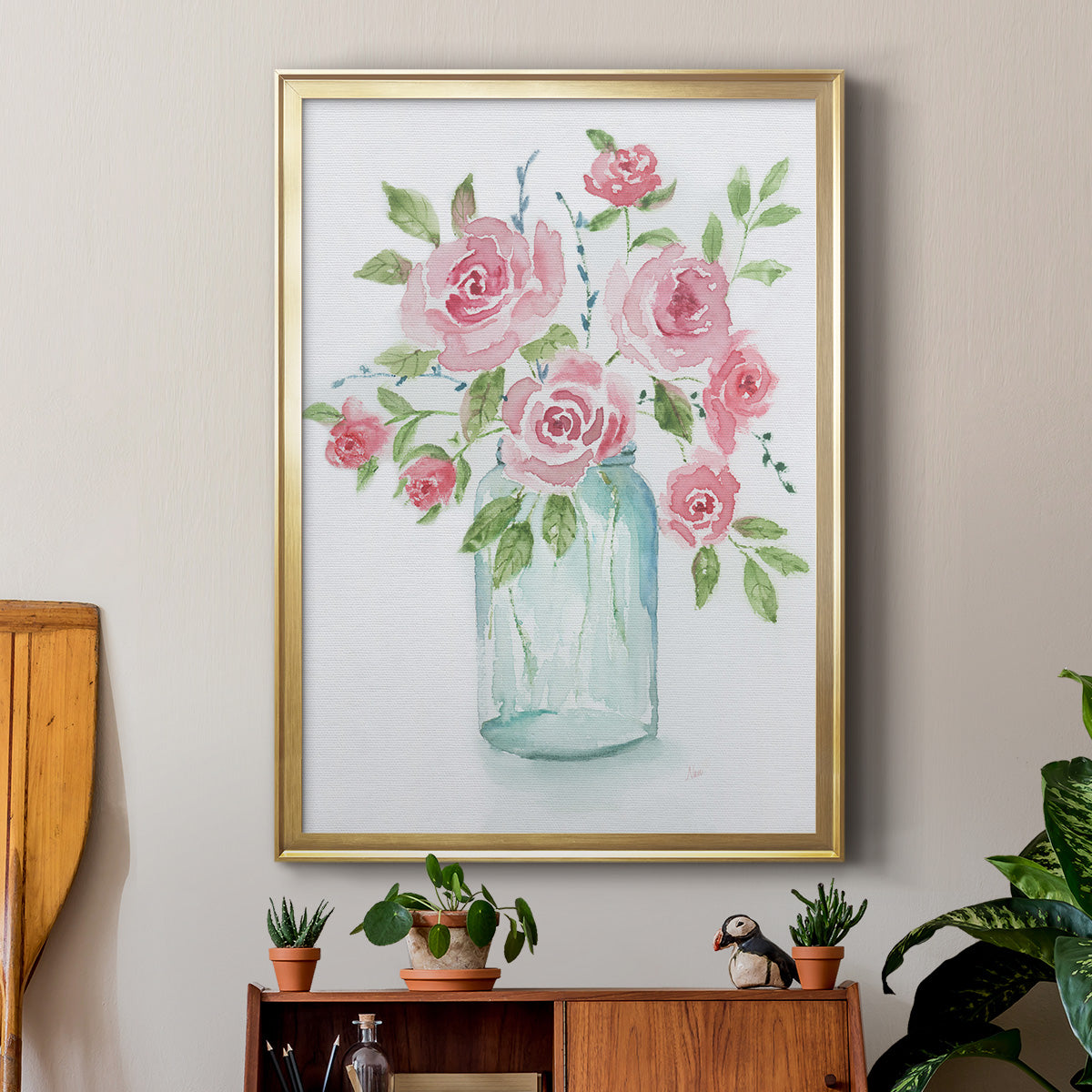 Adorable II - Modern Framed Canvas Print