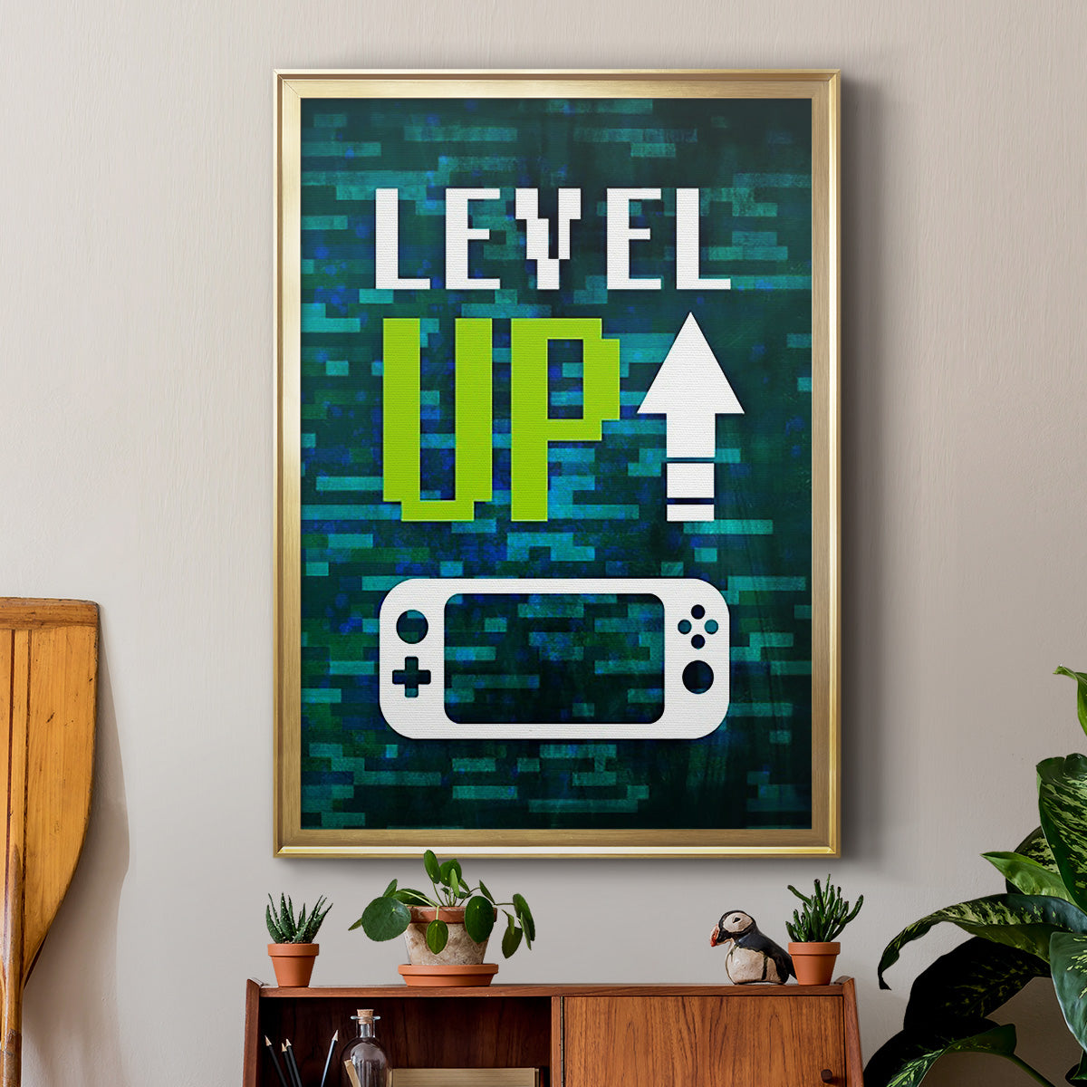 It's Game On III - Modern Framed Canvas Print