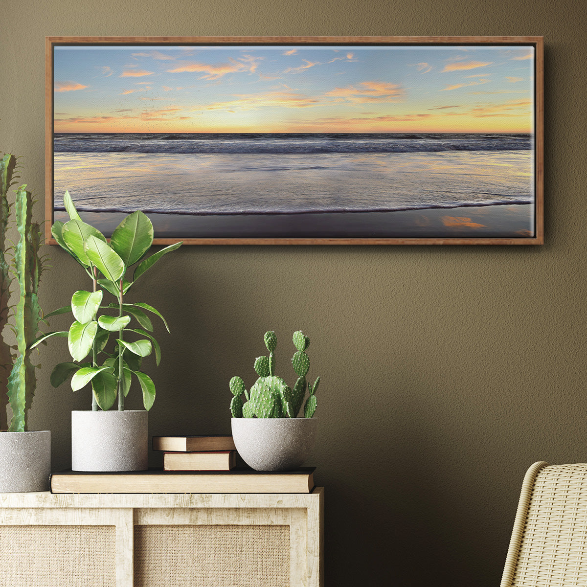 Evening on Venice Beach - Floater Framed Canvas Print