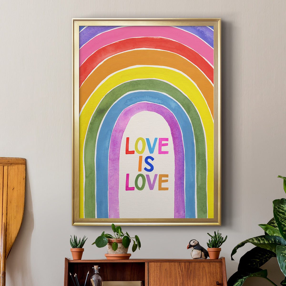 Love Loudly Collection B - Modern Framed Canvas Print