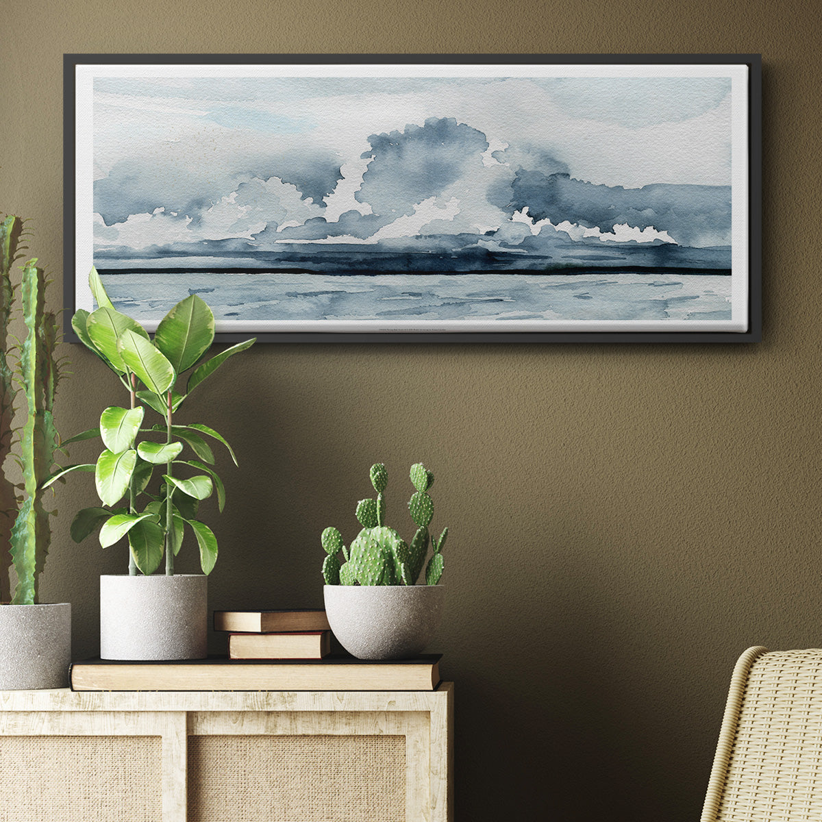 Passing Rain Storm II - Floater Framed Canvas Print