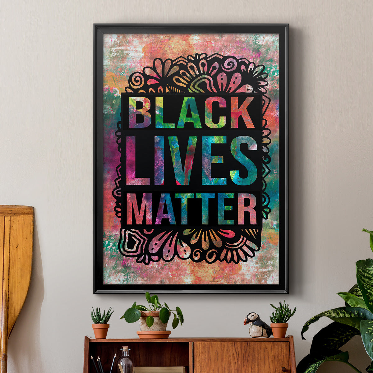 Graffiti Black Lives Matter - Modern Framed Canvas Print