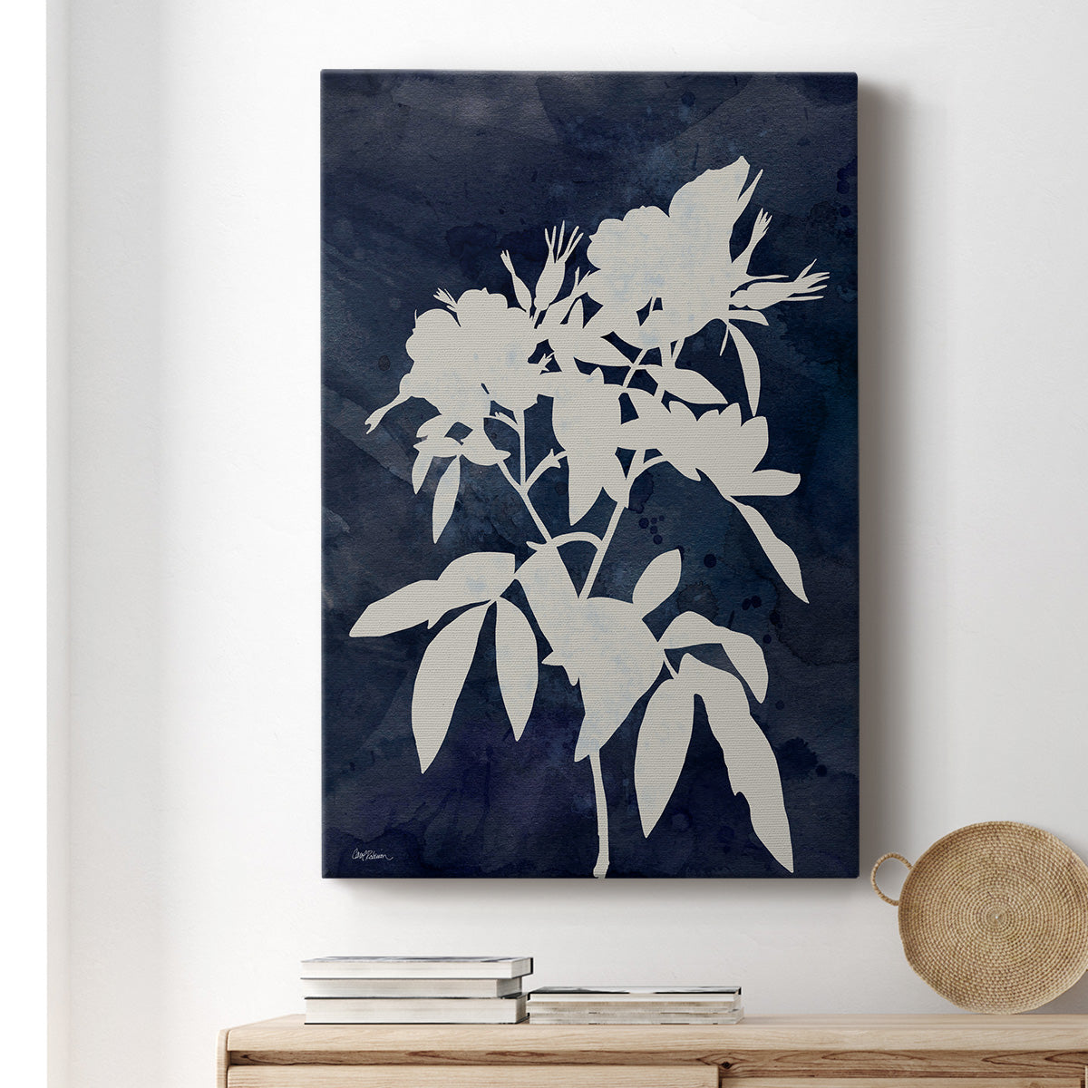 Indigo Botanical I Revisited - Canvas Art Print