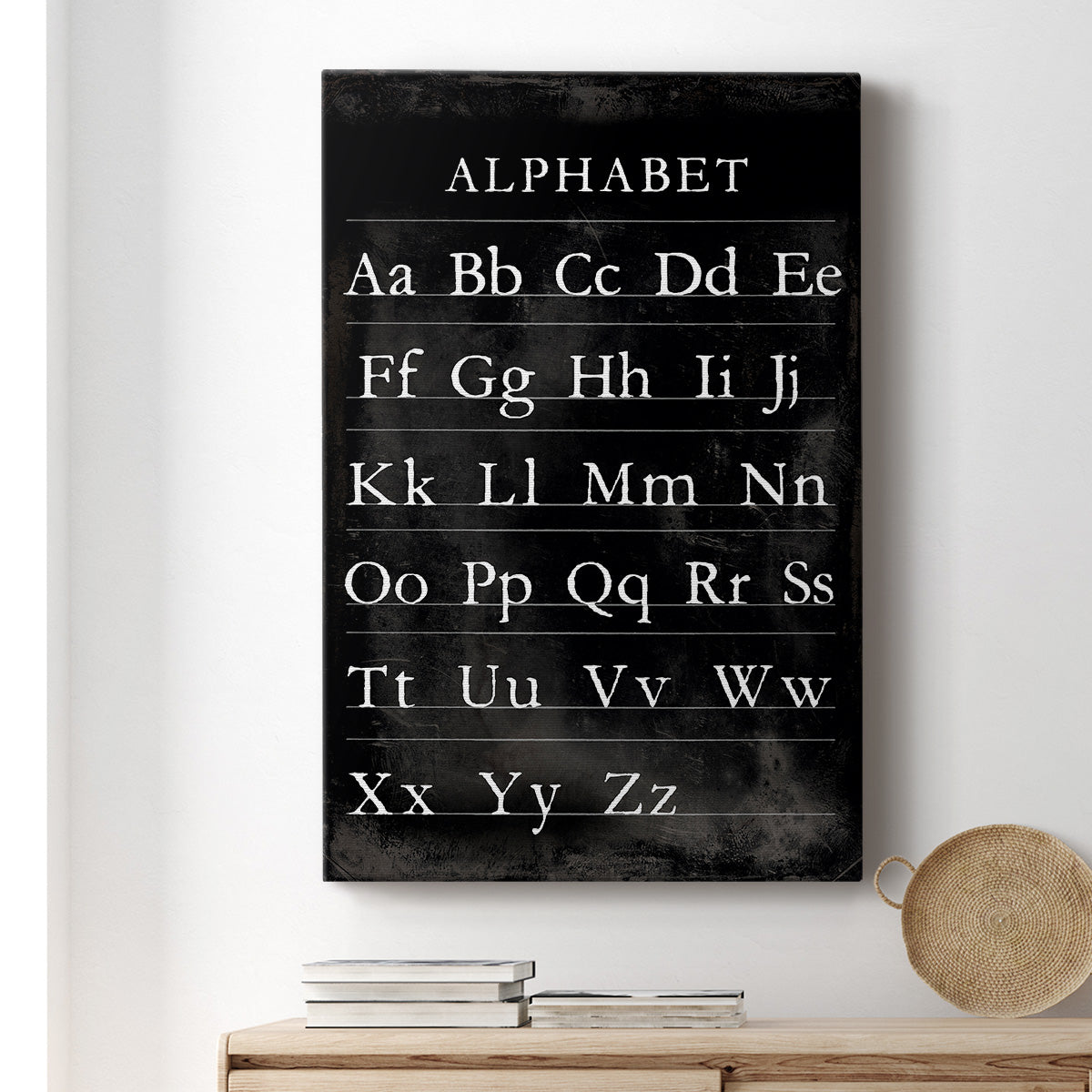 Alphabet Chart Premium Gallery Wrapped Canvas - Ready to Hang