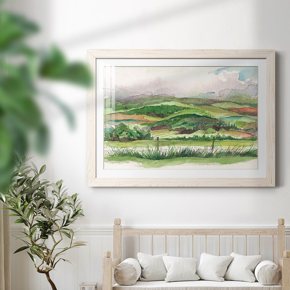 Bennachie Rain I - Barnwood Framed Art Print