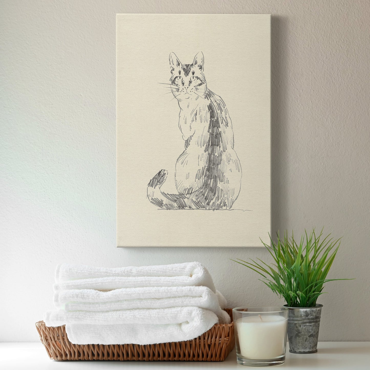 House Cat V Premium Gallery Wrapped Canvas - Ready to Hang