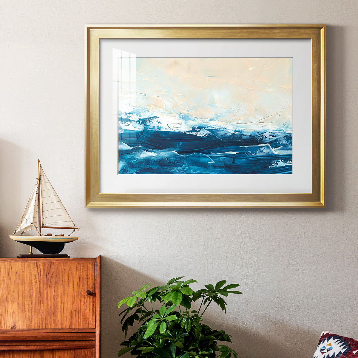 Wave after Wave III - Modern Framed Art Print