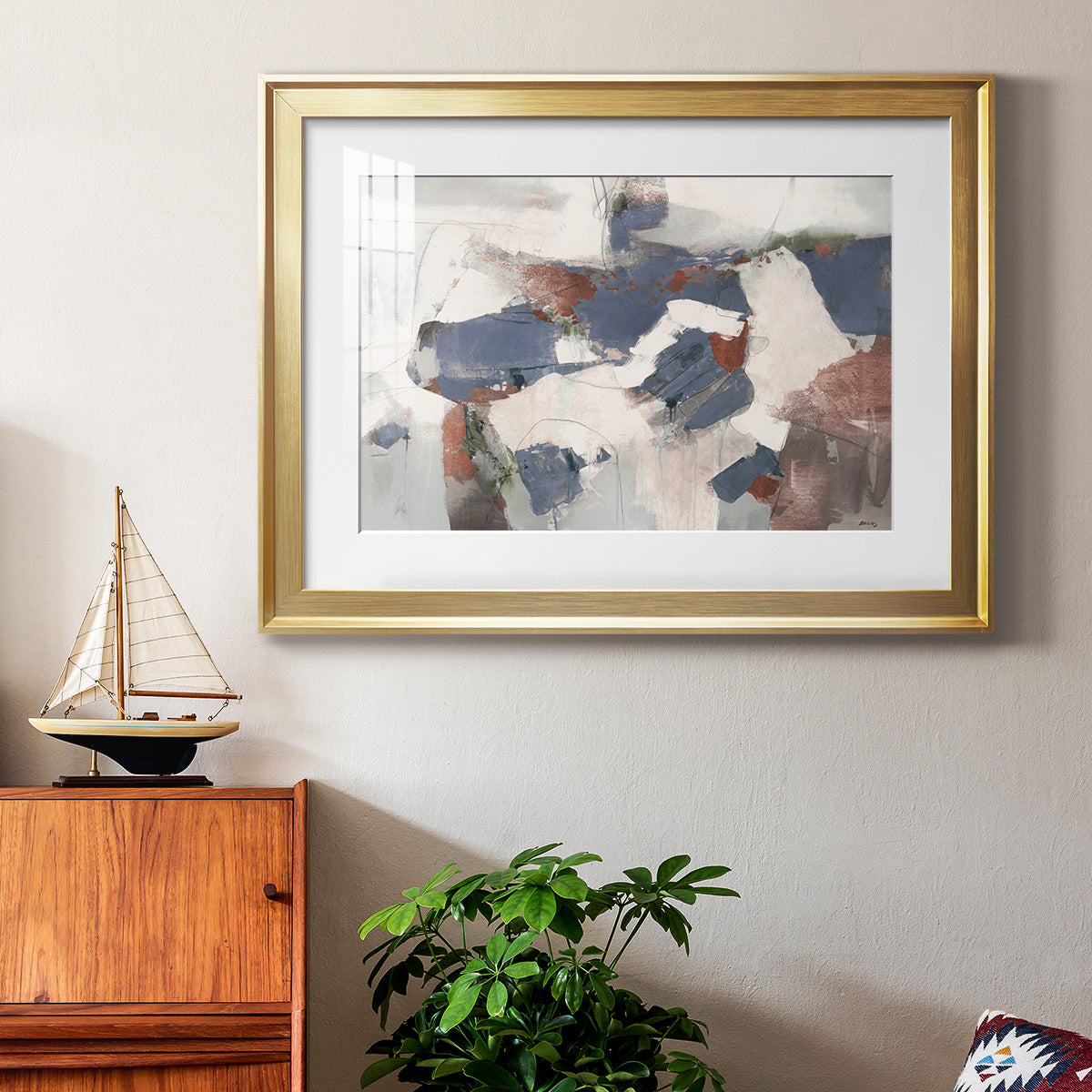 Coral Abstract - Modern Framed Art Print