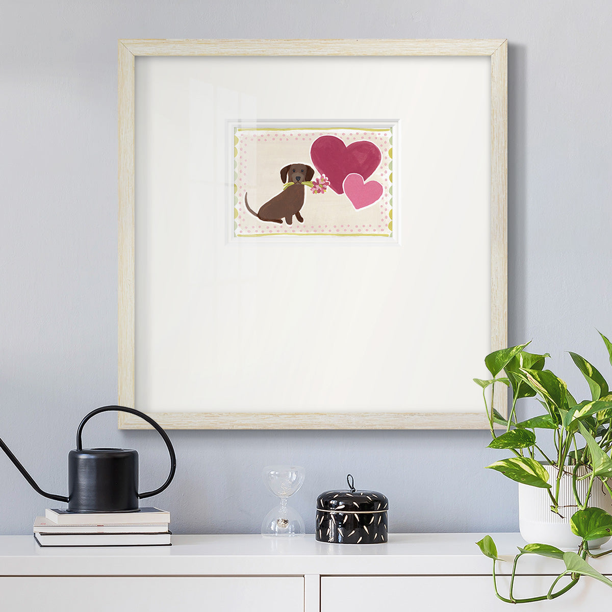 Dachshund Delight Collection A Premium Framed Print Double Matboard