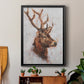 Stag Study II - Modern Framed Canvas Print