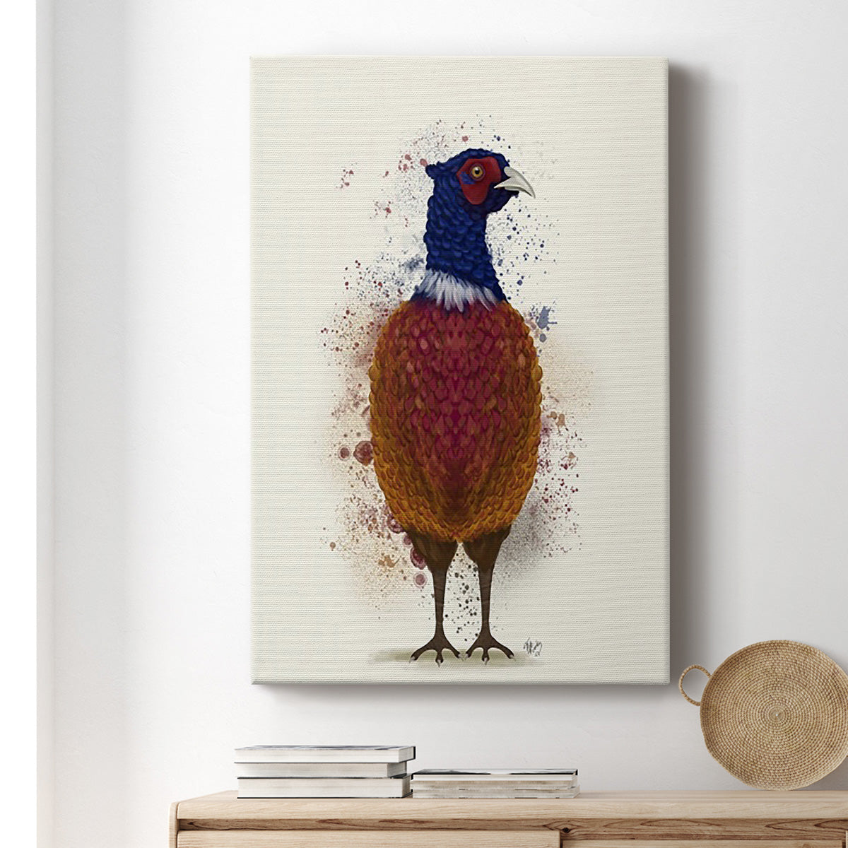 Pheasant Splash 3 Premium Gallery Wrapped Canvas - Ready to Hang