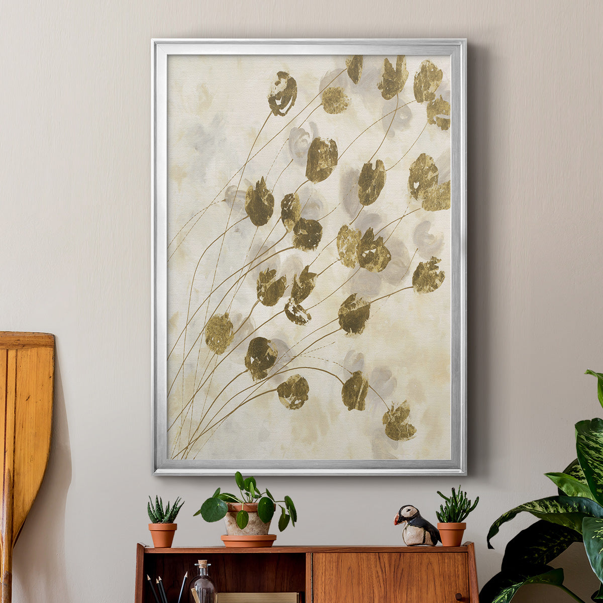 Elegance In Bloom IV - Modern Framed Canvas Print