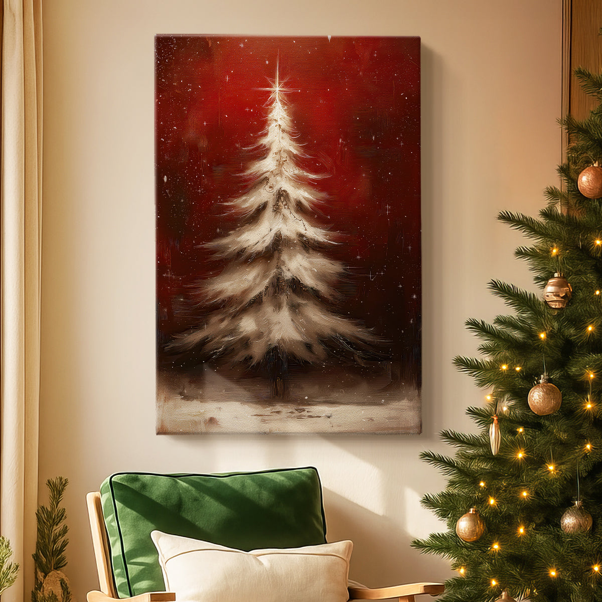 Fireside Dusk Square - Canvas Art Print