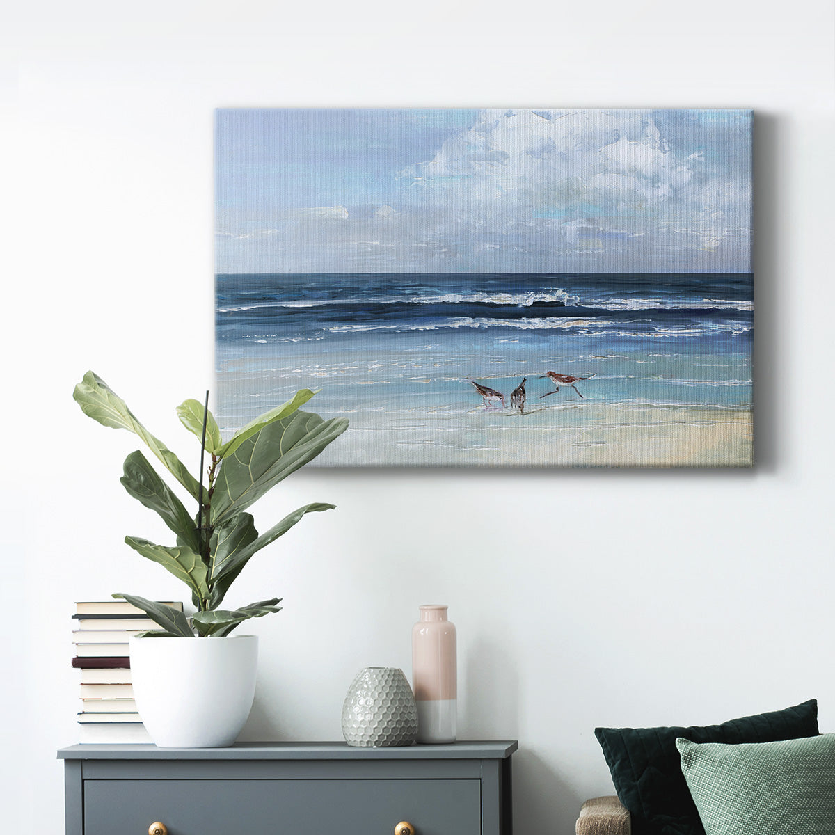 Beach Trio Premium Gallery Wrapped Canvas - Ready to Hang