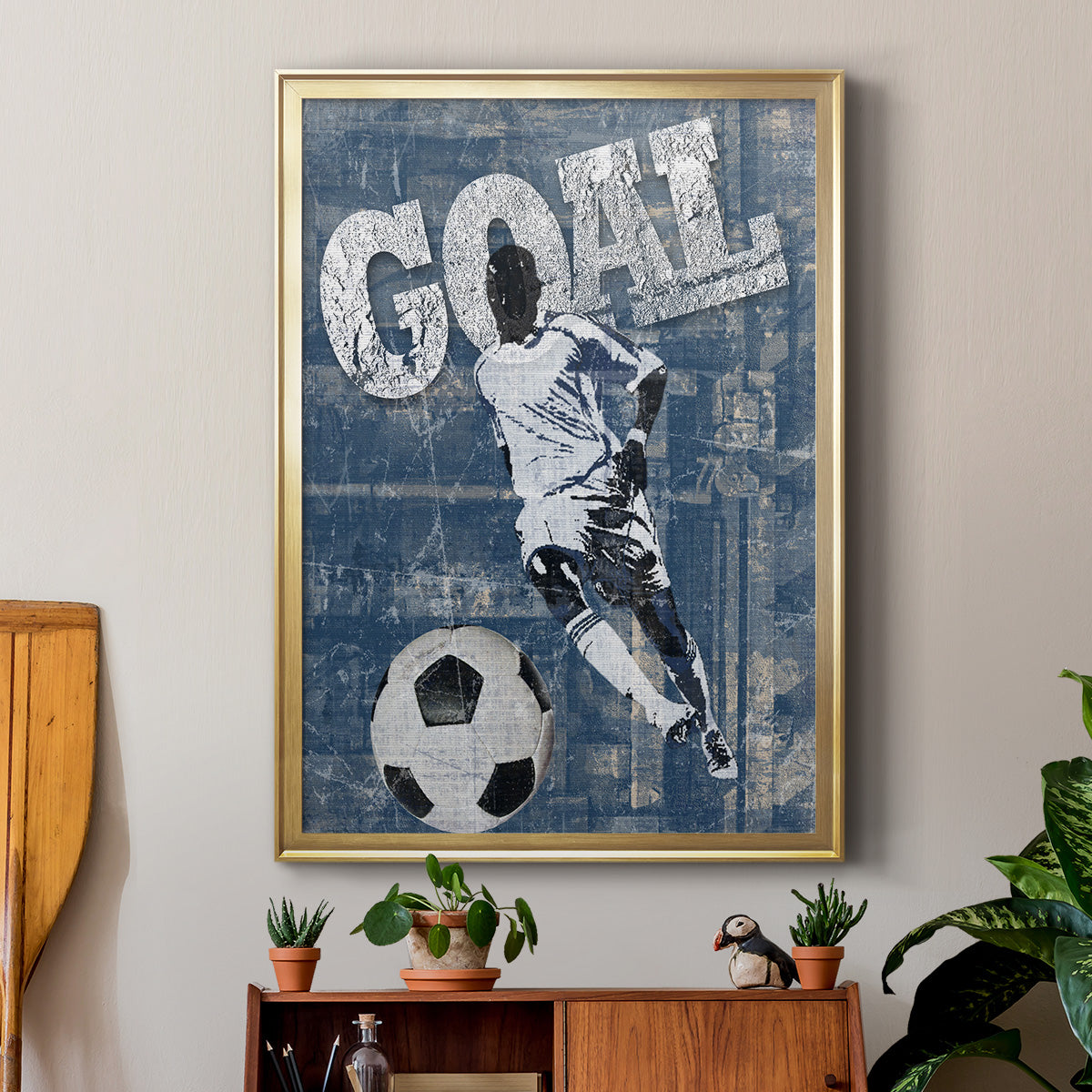 Goal Scorer - Modern Framed Canvas Print