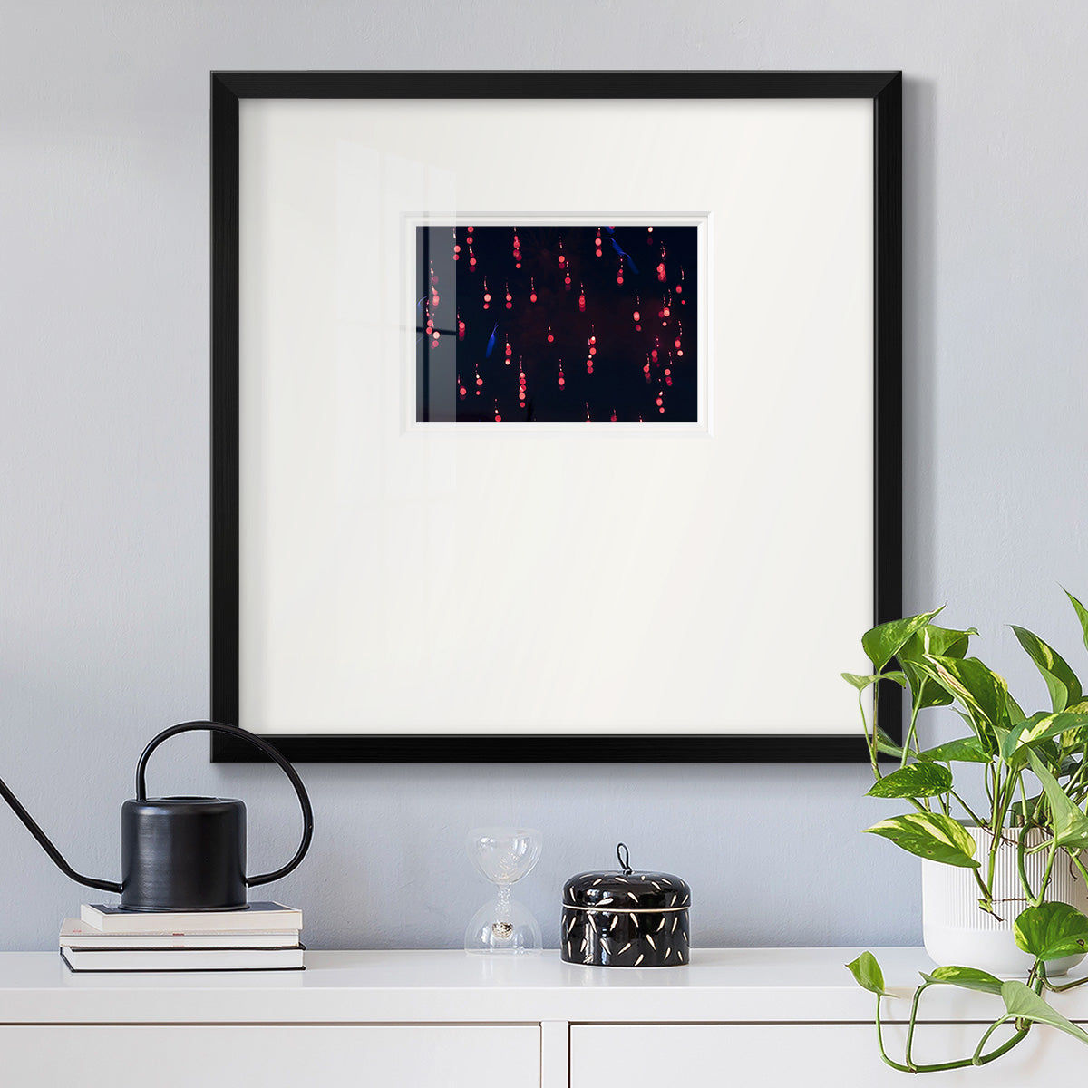 Crimson Constellation- Premium Framed Print Double Matboard