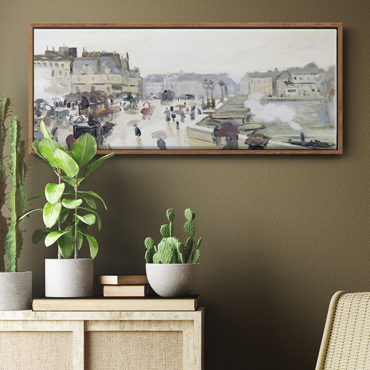 The Pont Neuf, 1872 - Floater Framed Canvas Print