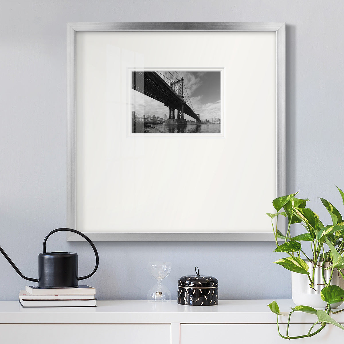 Manhattan Bridge Premium Framed Print Double Matboard