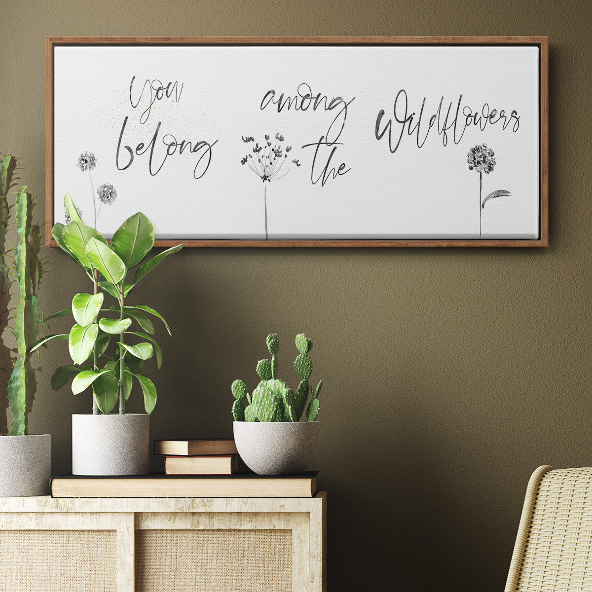 Among the Wildflowers - Floater Framed Canvas Print