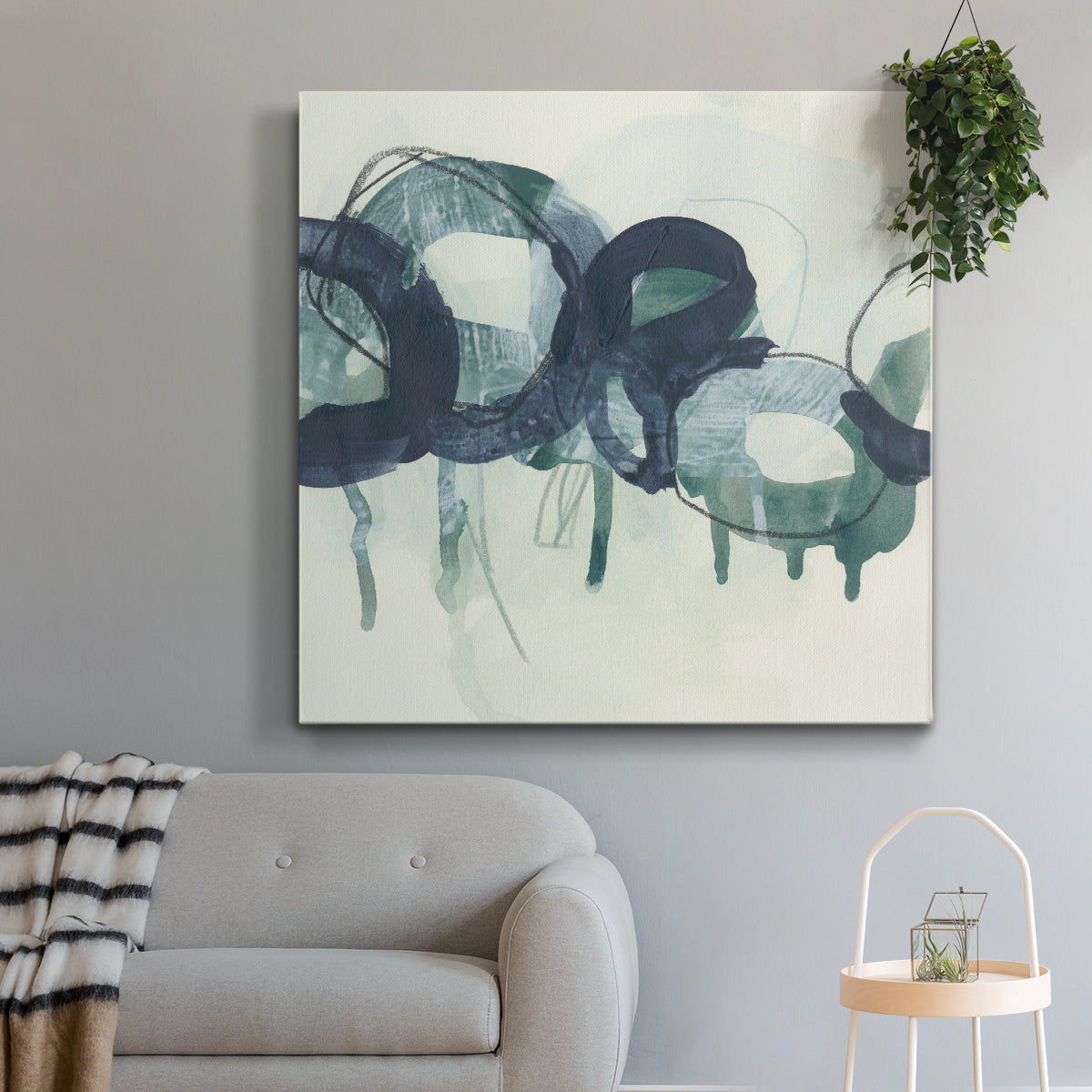 Chainlink Verdigris I - Canvas Art Print