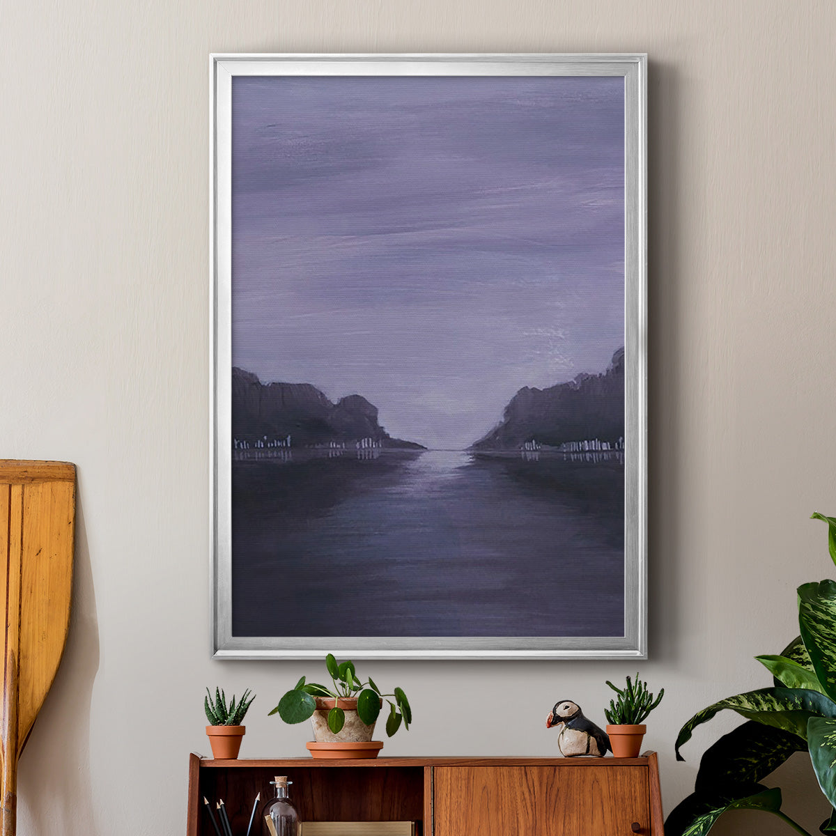 Amethyst Moonlight I - Modern Framed Canvas Print