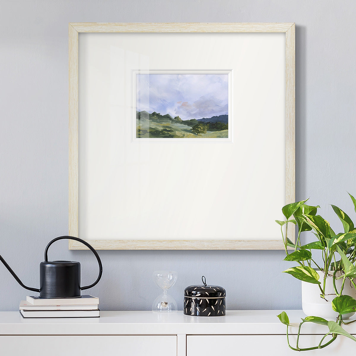 Pastoral Horizons I Premium Framed Print Double Matboard