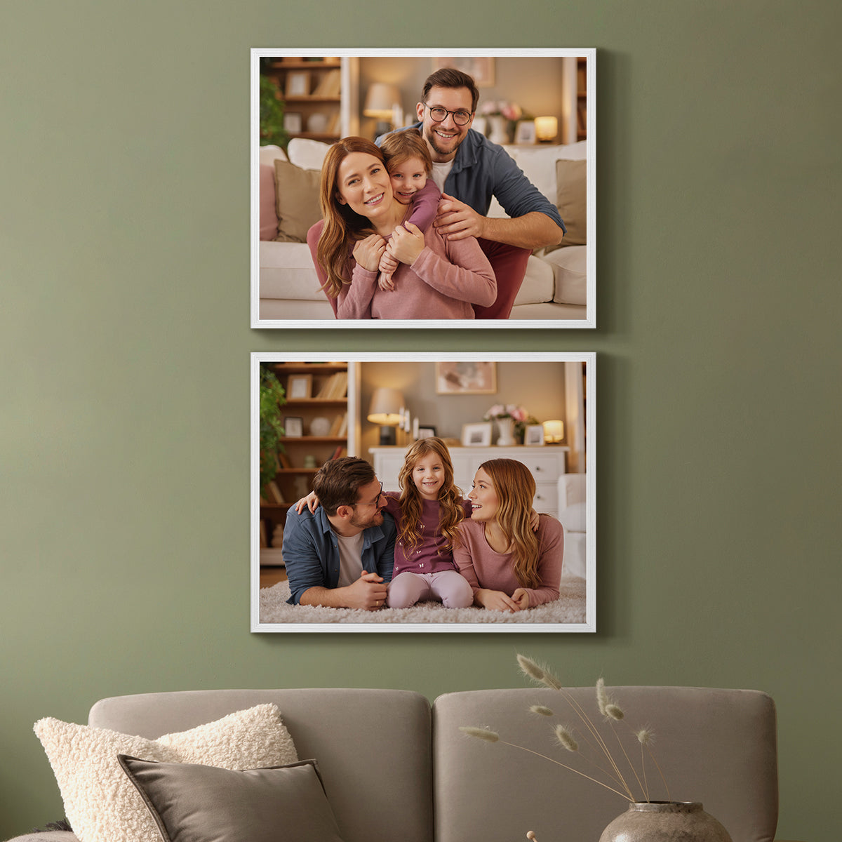 Set of 2 Restickable Custom Framed Photos - 20" x 16"