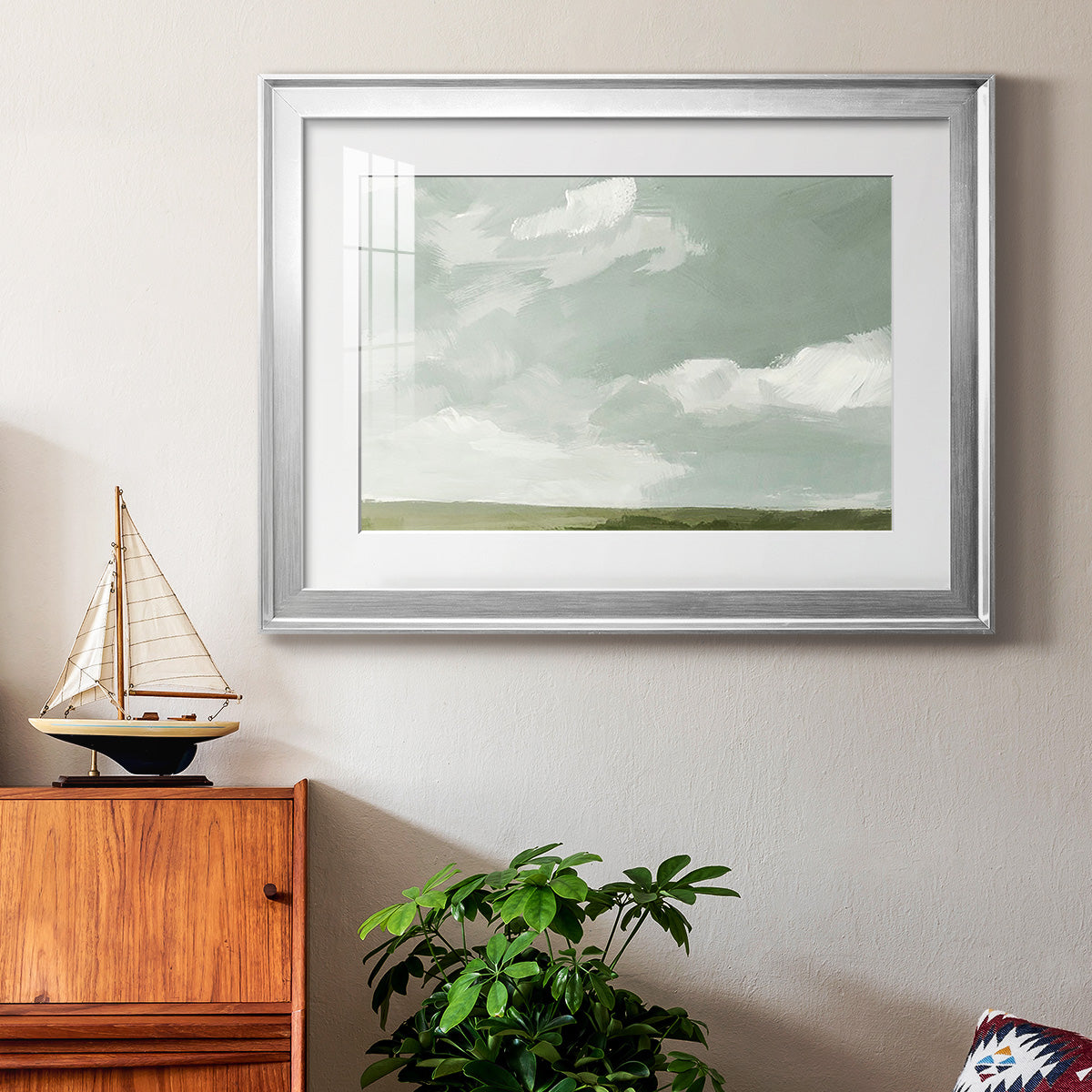 Gray Stone Sky II - Modern Framed Art Print
