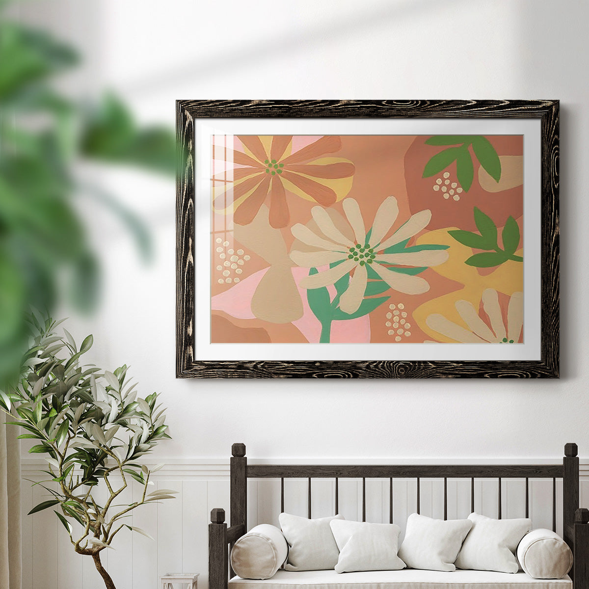 Neutral Blooms III-Premium Framed Print - Ready to Hang