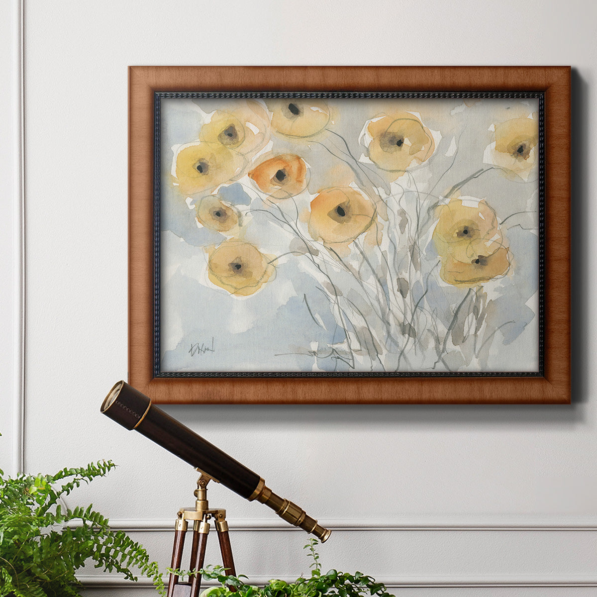 Sunset Poppies II Premium Framed Canvas- Ready to Hang