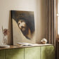 Canvas art print of a spiritual composition with gentle tones and quiet emotion styled in a home decor setting.