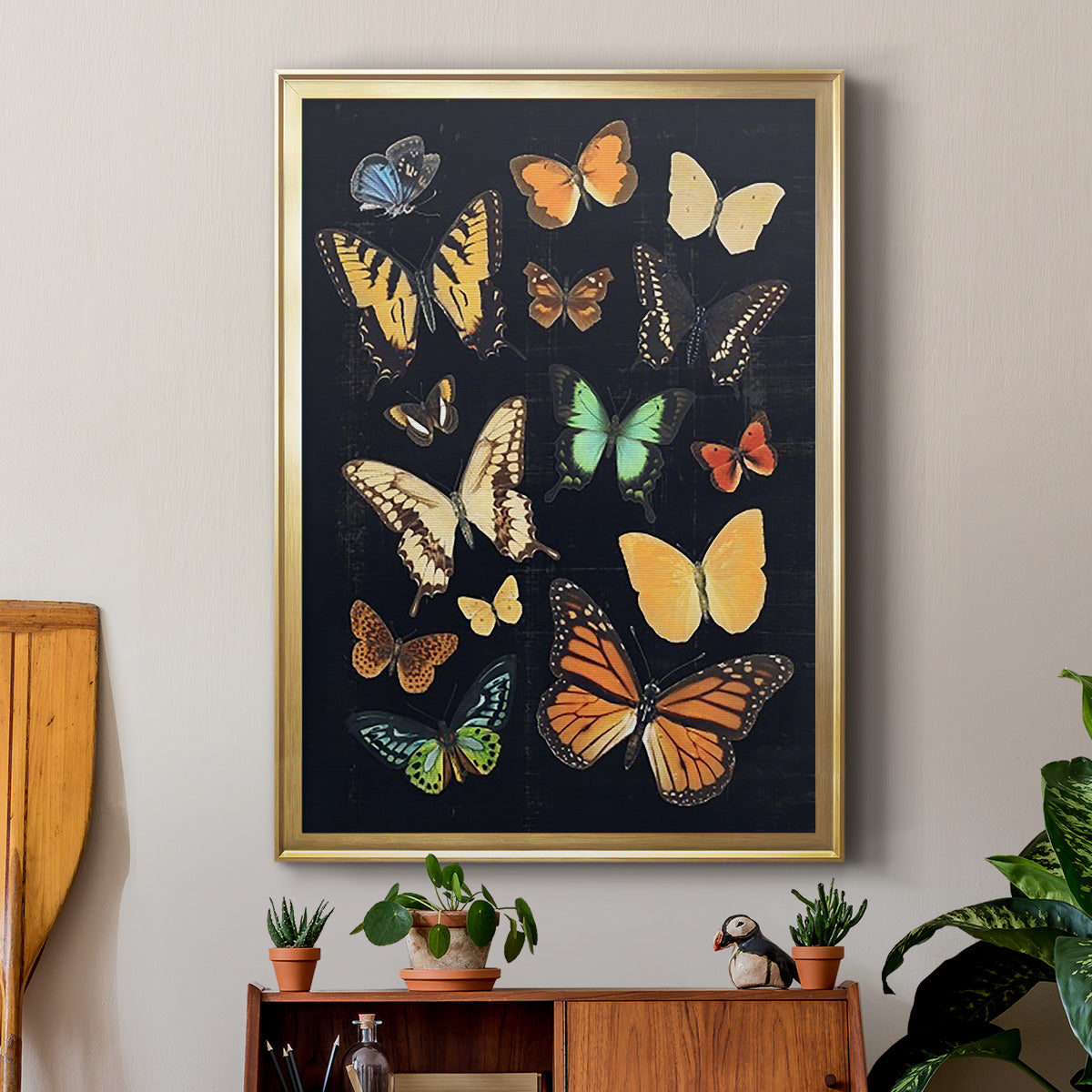 Collected Flutter III - Modern Framed Canvas Print