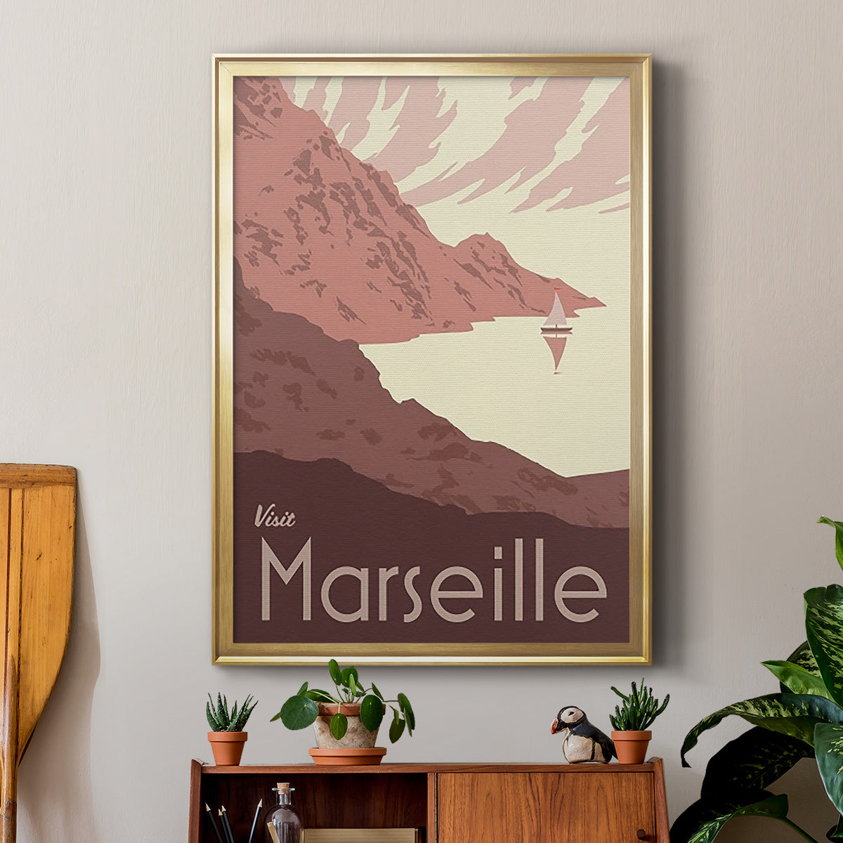 French Coast I - Modern Framed Canvas Print
