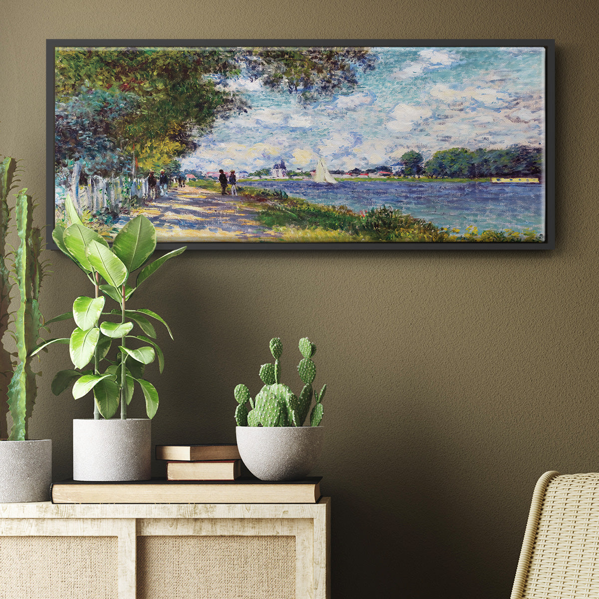 The Seine at Argenteuil, 1875 - Floater Framed Canvas Print