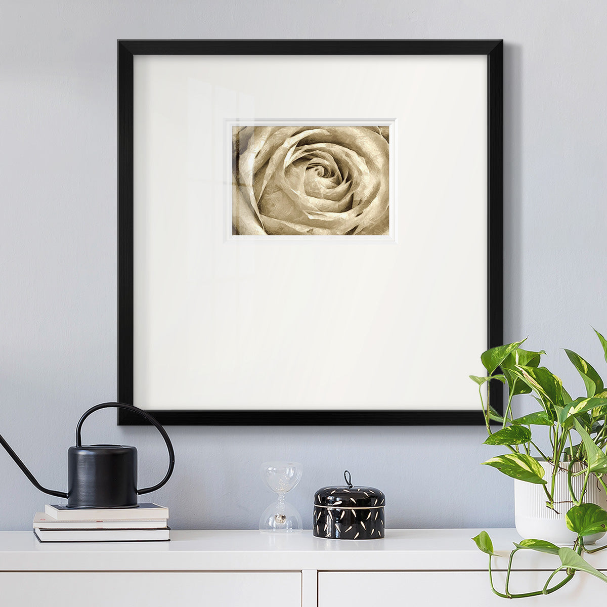 Neutral Wall Flower IV Premium Framed Print Double Matboard