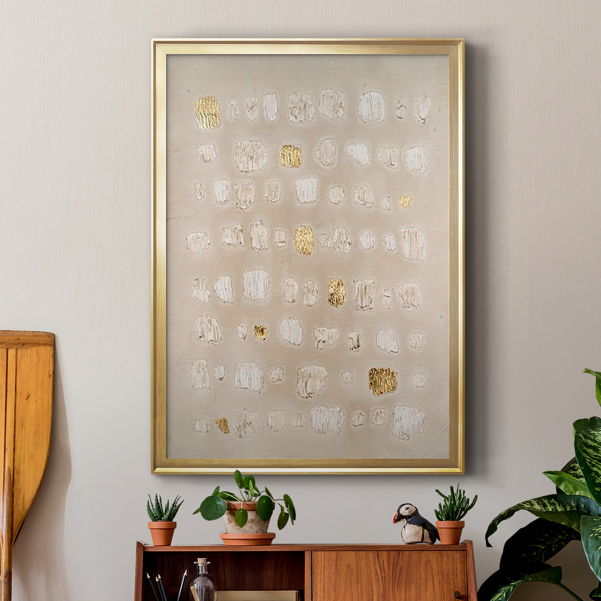 Embellished Cobblestone II - Modern Framed Canvas Print