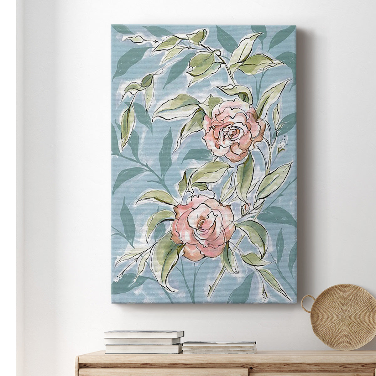 Faded Camellias II - Canvas Art Print