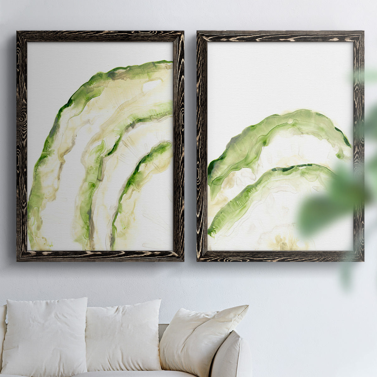 Lichen Halo I - Premium Framed Canvas 2 Piece Set - Ready to Hang