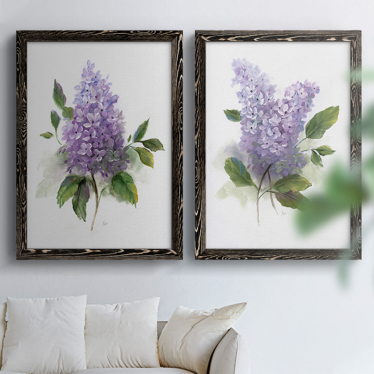 Lilac Romance I - Premium Framed Canvas 2 Piece Set - Ready to Hang