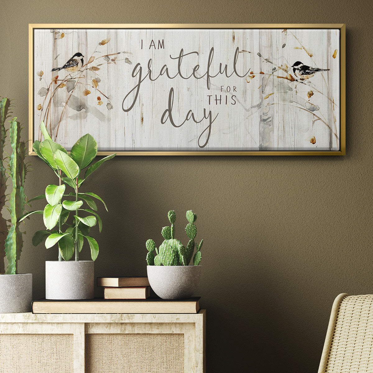 Grateful for this Day - Floater Framed Canvas Print