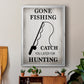 Gone Fishing - Modern Framed Canvas Print