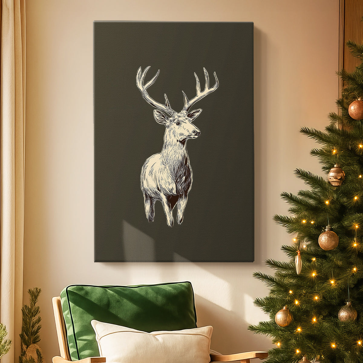Pale Winter Candle Parish - Canvas Art Print