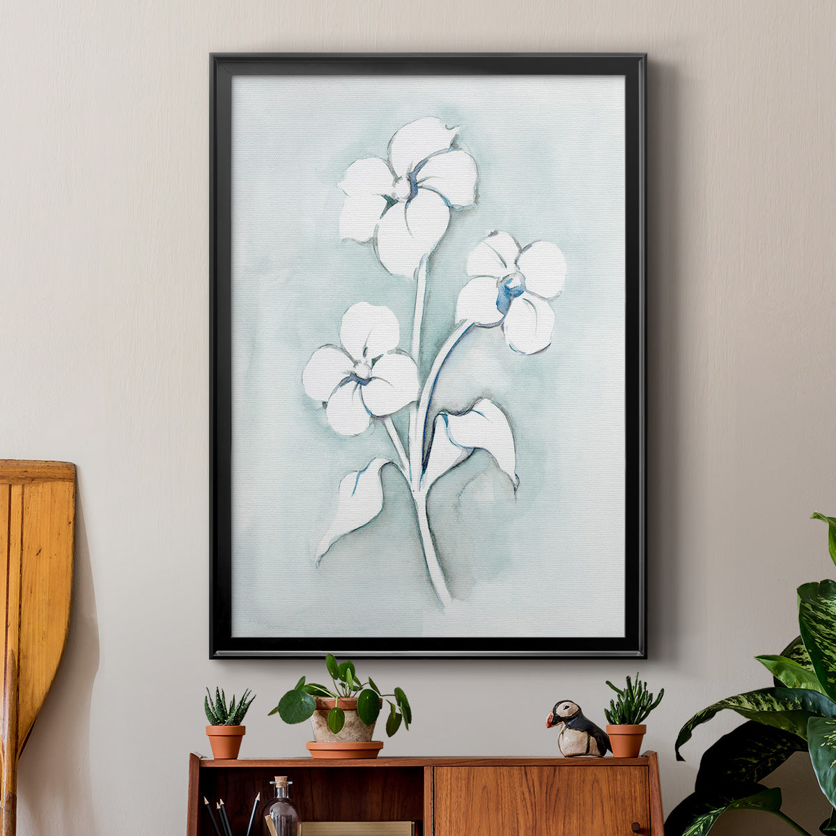 Bohemian Blue I - Modern Framed Canvas Print
